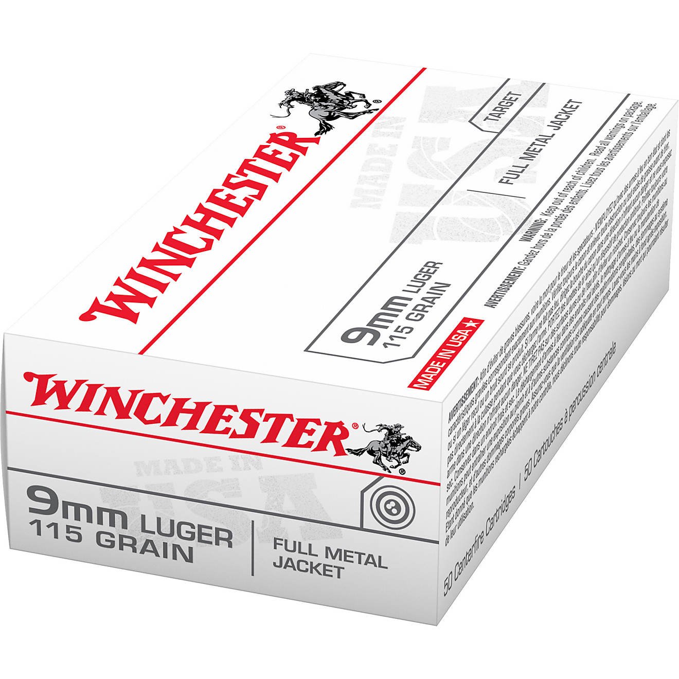 Luger 9 mm Winchester Full Metal Jacket 115 Gr